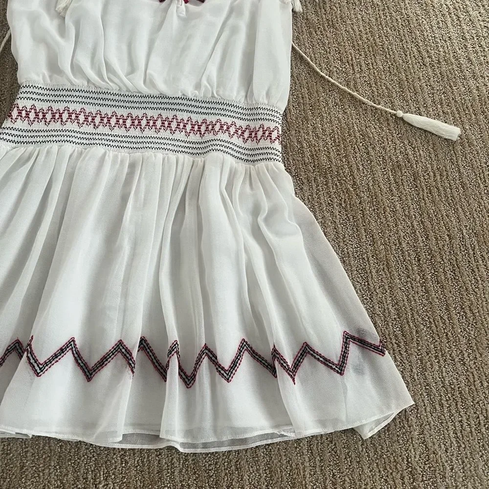 Free People White Fit and Flare Summery Sun Dress - Picture 3 of 7